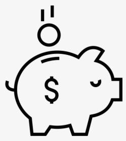Coin Dropping Into A Piggy Bank   Data Src //cdn - Icon For Piggy Bank, HD Png Download, Transparent PNG